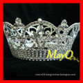 Beauty Rhinestone Queen pageant crown for sale, full crystal round crown, big round pageant crowns